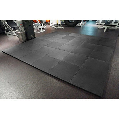 Meister X-Thick 1.5" Interlocking EVA Foam Mats - BK - 36 Tiles (144 Sqft) - color: Black, size: 36 Tiles (144 Sqft)