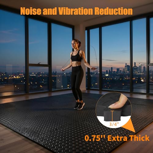 ZENY 24 Pack Puzzle Exercise Mat, 0.75'' Thick EVA Interlocking Foam Floor Tiles, Workout Mat Gym Flooring for Home Gym, 24 in x 24 in x 3/4 in, Cover 96 sq.ft