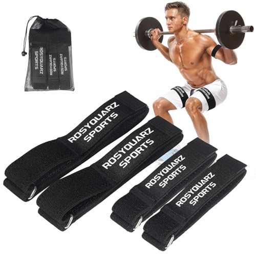 BFR Booty Bands for Men/Women Glutes, Blood Flow Restriction Bands Plan for Legs &Hip Building, Adjustable Velcro Occlusion Bands Workouts,Quality Fabric Bands for Squat Butt &Thigh
