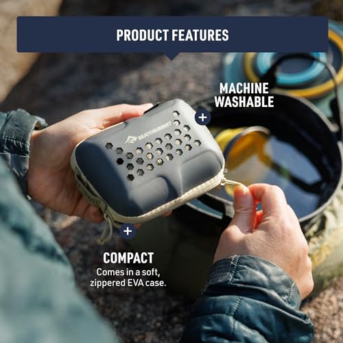 Sea to Summit Portable Pocket Towel for Camping, Gym, and Travel - color: Desert, style: X-Large