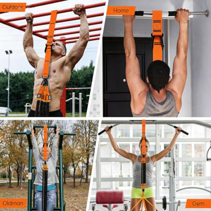 Pull Up Assist Bands Set of 4 Bands 300 Lbs - color: Orange