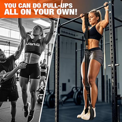 Pull Up Assistance Bands, Pull Up Bar Resistance Bands, Pull Up Bands for Enhanced Strength Training, Muscle Training, 3 Heavy-Duty Adjustable Pull Up Assist Strap & Comfortable Foot Strap - style: Black