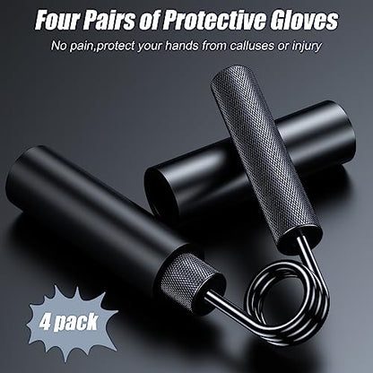 Grip Strength Trainer 4 Pack,50LB-200LB Metal Hand Grip Strengthener,Non-Slip Heavy-Duty Forearm Exerciser,Hand Gripper for Muscle Building and Hand Rehabilitation Exercising - color: Black