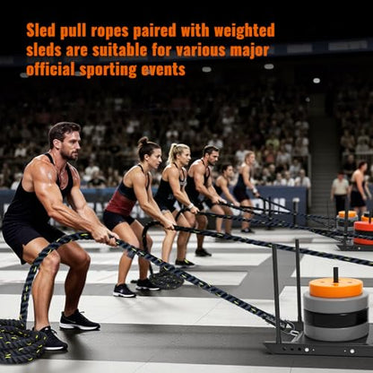 Weight Sled Rope Workout Sled Pulling Ropes, Sleds Push Gym Equipment Weight Sleds Pull Rope for Training Tire Pulling Workout Fitness Resistance Football Exercise Equipment for Men Women - size: 1.5IN 20FT Sled Rope