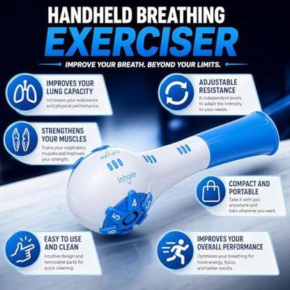 Breev® Handheld Fitness Trainer – Muscle Training Exerciser for Daily Workouts, Easy-to-Use Device to Improve Strength and Overall Fitness