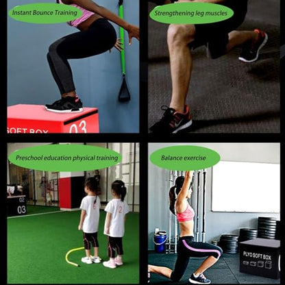 Jumping Training Box Soft Foam Enhanced Box Jumping Set Stackable Box for Home and Gym Can Be Provided Separately Or in Full - size: 90*75*60cm