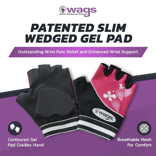 Wrist Assured Gloves - Slim Gel Pad & Absorbent Inner Liner, Workout Gloves for Women & Men, Yoga & Pilates - size: Large