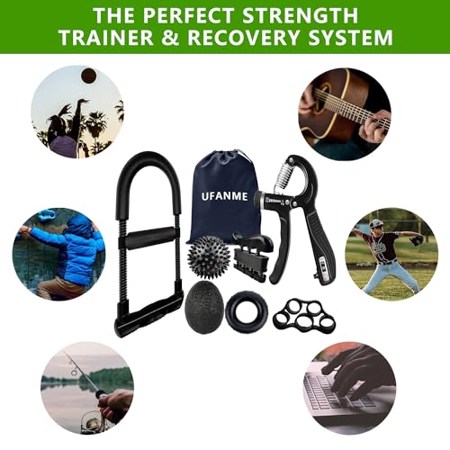 Hand Grip Strengthener,Grip Strength Trainer,22-132 Lbs Adjustable Resistance Forearm Exerciser Workout for Rehabilitation Athletes Climbers Musicians