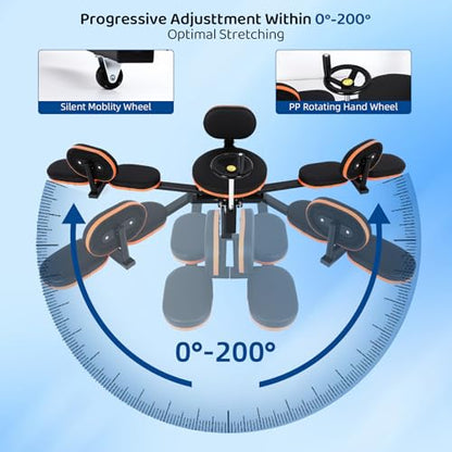 Leg Stretcher,220lbs Heavy Leg Stretch Machine,200° Adjustable Split Machine for Ballet,Home Gym Leg Stretching Training Machine, Suitable for Ballet, Dance, Yoga, Home Gym Dedicated