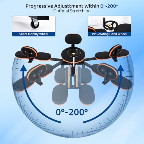 Leg Stretcher Machine, 200° Adjustable Split Trainer, 220 lb Steel Frame
