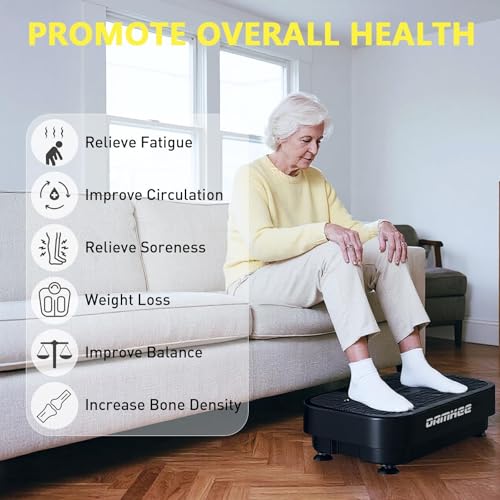 Vibrating Board Exercise Machine, 9 Modes Vibration Platform for Lymphatic Drainage, 3D Upgrade Vibrating Board for Weight Loss, Home Body Fitness Equipment (Purple)