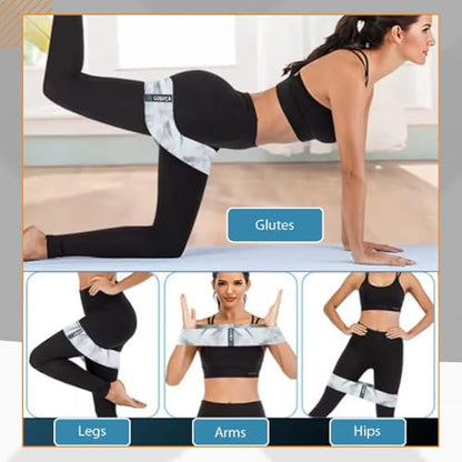 Resistance Bands Set for Men & Women – Hip & Long Fabric Booty Bands for Glutes, Legs, Full Body – Non-Slip Workout Bands for Strength Training, Home Gym, Recovery & Toning