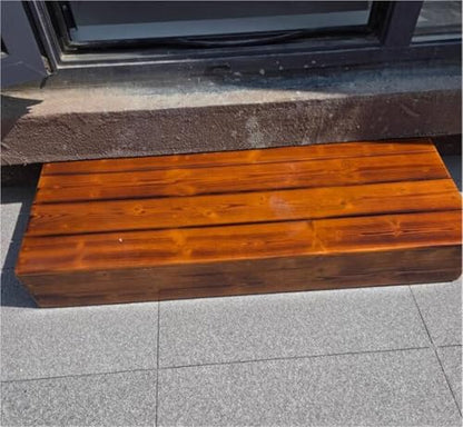 Heavy Duty Wood Platform, High Step Platform Walnut, Outside Mobility Steps for Campers Adult Elderly Pet Kids, High Beds Wood Platform(50x40x15cm/20x16x6in) - size: 50x40x15cm/20x16x6in