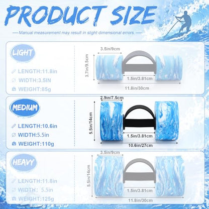 Lewtemi 6 Pcs Water Weights Pool Exercise Set, Aqua Exercise Dumbbells with Handle Strips, High-density Eva-foam Dumbbells for Water Aerobics, Pool Fitness - size: 10.2 x 5.5 x 3 in