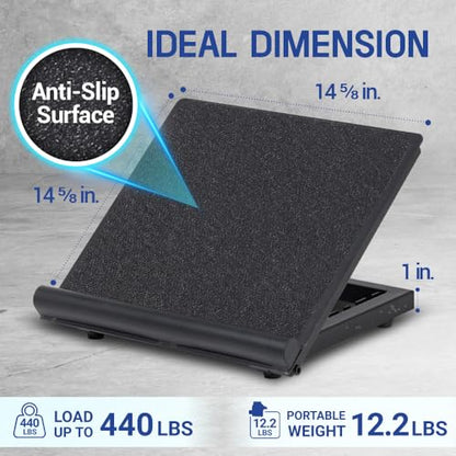 Yes4All Professional Incline Board, Slant Board Calf Stretching, Squat Wedge and Anti-Slip Surface, Portable Side Handle - color: D. Slant Board Steel