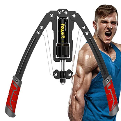 Twister Arm Exerciser - Adjustable 22-440lbs Hydraulic Power/Home Chest Expander/Shoulder Muscle Training Fitness Equipment/Arm Enhanced Exercise Strengthener - color: Red