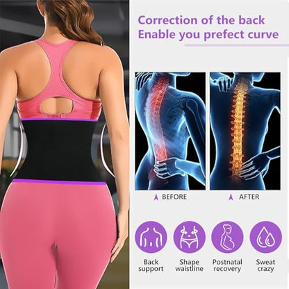 Waist Trainer for Women Lower Belly Fat, Waist Sweat Band for Women, Belly Band Sweat Belt, Stomach Wrap, Body Shaper