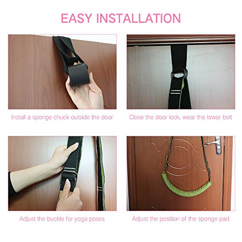 Yoga Strap for Stretching, Waist Back Leg Stretch Strap/Yoga Fitness Band, Waist Flexibility Assist Trainer for Yoga, Pilates, Ballet, Dancing, Gymnastics
