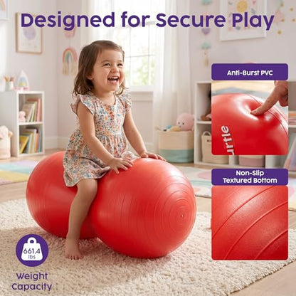 Hurtle Peanut Shaped Exercise Ball, Yoga Active Seat, Bounce Balance Desk Chair, Wiggle Flexible Sitting Ball for Kids, Boys, Girls and Adults