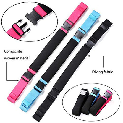 Fitness Stretch Strap - Adjustable Leg Stretch Band to Improve Body Flexibility, Premium Stretching Equipment for Exercise, Physical Therapy, Pilates Dance Gymnastics Cheerleading Training - color: black