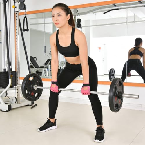 Men & Women Breathable Workout-Glove - UV Protection Fingerless Gym Gloves for Fitness Rowing Cycling