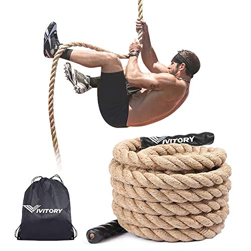 Gym Fitness Training Climbing Ropes, Workout Gym Climbing Rope, Home Training and Fitness Workouts,1.5'' in Diameter, Available 10, 15, 25, 30 Ft - size: 15 ft