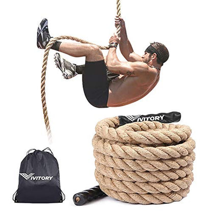 Gym Fitness Training Climbing Ropes, Workout Gym Climbing Rope, Home Training and Fitness Workouts,1.5'' in Diameter, Available 10, 15, 25, 30 Ft - size: 10 ft