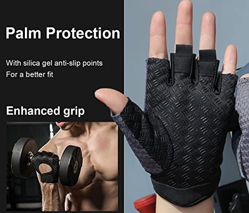 Gym Gloves Workout Gloves Women Men, Anti-Slip Breathable Gym Essentials Women for Weightlifting Cycling Training, Guantes para Gym Mujer