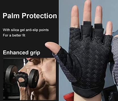 Gym Gloves Workout Gloves Women Men, Anti-Slip Breathable Gym Essentials Women for Weightlifting Cycling Training, Guantes para Gym Mujer