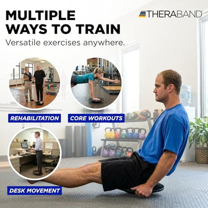 THERABAND Wobble Board Stability and Balance Trainer, Round Wobble Board, Core Strength Balance Disc for Adults, Physical Therapy, Agility Training, Compact Non-Slip Design - style: Wobble Board
