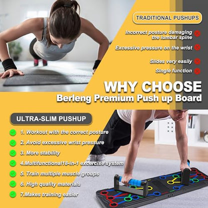 IUT Solid Push Up Board 15 in 1 Home Workout Equipment Multi-Functional Pushup Stands System Fitness Floor Chest Muscle Exercise Professional Equipment Burn Fat - color: M1