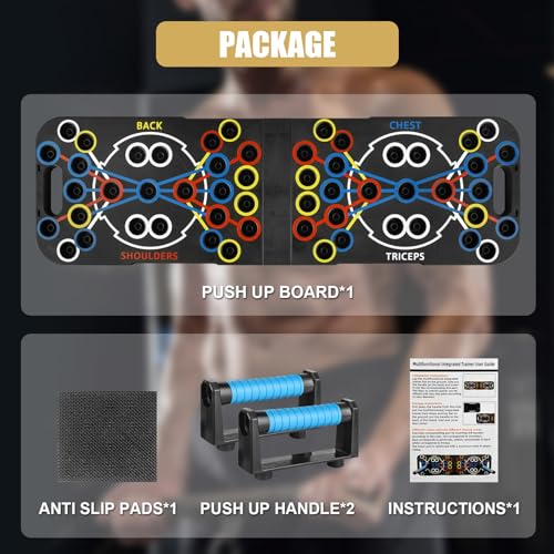 Push Up Board Foldable Adjustable Pushup Bar 56 in 1 Exercise Fitness Workout for Muscle Max Strength Training for Men Women Home Gym Equipment