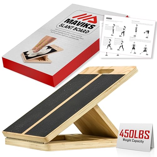 Professional Adjustable Calf Stretcher Slant Board for Squats for Ankle and Achilles Stretching, Posture Wooden Slant Board for Calf Stretching, Squat Wedge for Physical therapy & Exercise - color: Portable Full-Coverage