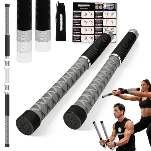 X2 Ropeless Battle Ropes Adjustable Weight, Convertible to Fitness Bar - color: Dim Gray