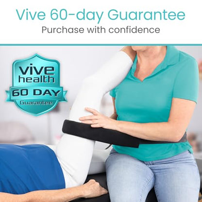 Vive Mobilization Belt for Physical Therapy with Buckle - Manual Traction Stretching Band - PT Traction Strap Belt for Stretching, Mobility, Massages & Exercise (Black)