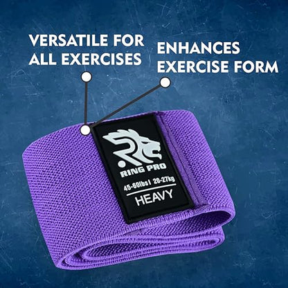 Resistance Bands 3-Pack – Non-Slip Exercise Bands for Legs, Glutes & Hips, Home Workout, Yoga, Pilates, Strength Training, Men & Women - color: Green, Pink, Purple