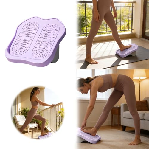 Adjustable Slant Boards for Calf Stretching, Foldable Incline Board for Ankle Mobility & Achilles Tendon, Balance Boards for Exercise, Balance Board for Home Gym Sports (Purple)