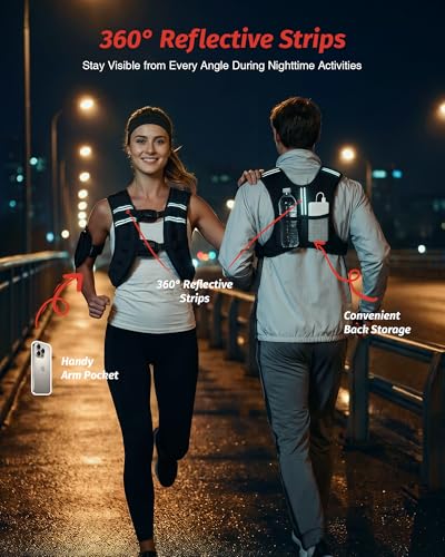 ZELUS Weighted Vest, 6lb/8lb/12lb/16lb/20lb/25lb/30lb Weight Vest with Reflective Stripe for Workout, Strength Training, Running, Fitness, Muscle Building, Weight Loss, Weightlifting