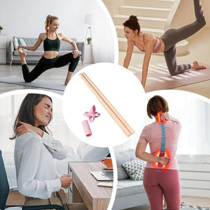 Yoga Body Stick - Portable Correction Pole, Stretching Exercise Bar, Pilates Alignment Training Tool | Multifunction Fitness Support Stick, Back Opening Mobility Aid for Physical Home