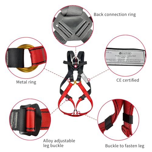 NewDoar Climbing Harness CE Certification Rock Climbing Rappelling Equipment Body Guard Protect Rappelling Rescuing Equip - color: Child Full Body