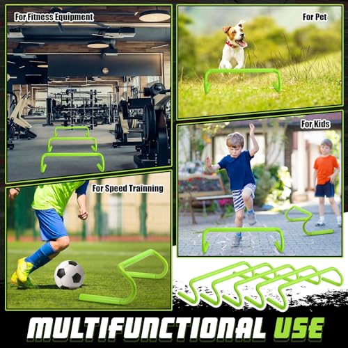Training Hurdles Equipment Speed Agility Detachable 18.5'' for Athletes Soccer Basketball Obstacle Courses Workout 5 Pcs