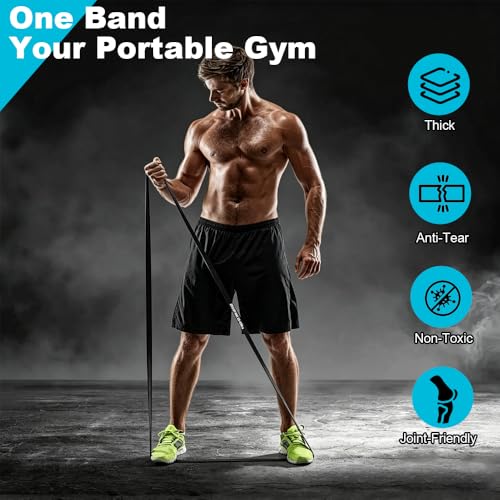 Pull Up Assistance Bands Complete Set,Heavy Duty Adjustable Resistance Bands with Handle Assembly，Latch Mechanism，Perfect for Men Women Seniors for Pull Up Bar,Dip&Resistance Strength Training