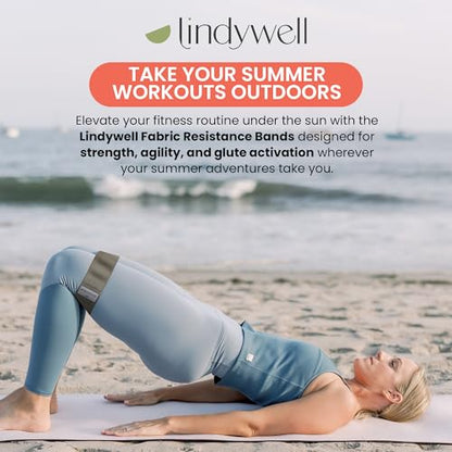 Lindywell Ultimate Exercise Bands for Men & Women, Toned Glutes, Strength - style: Fabric Band Set
