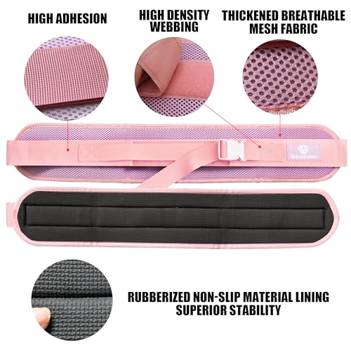 Hip Thrust Belt, Fully Upgraded Hip Thrust Belt for Dumbbells, More Comfortable Hip Thrust Belt, Home Gym Hip Thrust Belt with Wider and Longer Anti-Slip Pads. - color: pink new