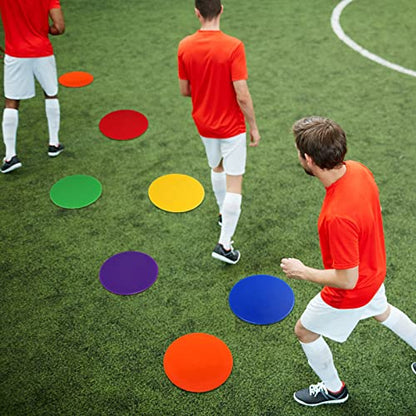 Spot Markers Floor Spots with Bag Non Slip Vinyl Poly Dots for Gym Floor Basketball Football Soccer Sports Speed Agility Training Gym Dance - size: 4.72 Inch