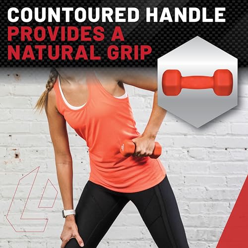Lifeline Fitness Neoprene Dumbbell Weights - Premium Quality Equipment for Home Gym - Multiple Weight Options - style: 10 LB