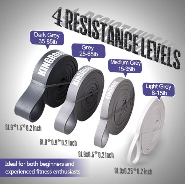 Resistance Band Pull Up Assistance Bands Sets Resistance Heavy Duty Exercise Stretch Fitness Bands for Stretching Power Lifting Workout Training with Instruction Guide