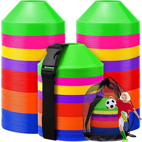 Hanaive Mini Soccer Cones for Agility Drills, 5 Inch - color: Multicolor