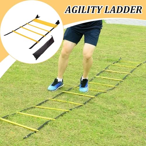 Agility Ladder - Football Speed Training Equipment with Instant Set-Up Design, Durable Ladder with Storage Bag Included, Perfect Exerciser for Sports Tennis Hockey Badminton Soccer Basketball Drills