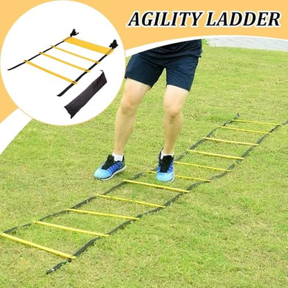 Agility Ladder for Soccer Outdoor Sports Training Equipment Enhanced Foot Speed Instant Set- Footwork Enhancement Workout Equipment for Men Women Youth Athletes Professionals Adults